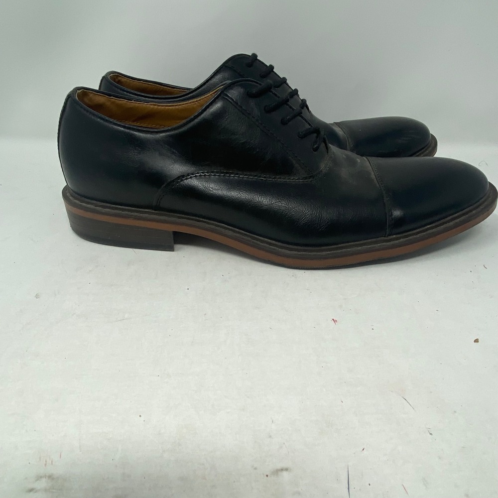 Goodfellow & Co Mens Black Cap Toe Oxford Dress Shoes Size 9.5 Formal Business